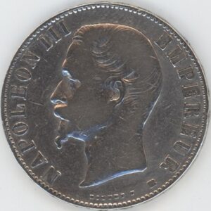 France 5 Francs 1856 BB Napoléon III Empereur (s-ss) en argent