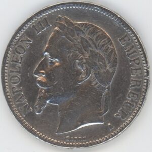 France 5 Francs 1868 A Napoléon III (ss) en argent