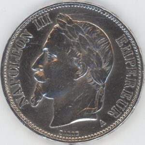 France 5 Francs 1870 A Napoléon III (ss) en argent