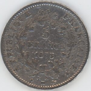 France 5 Francs Hercule 1873 K (s-ss) en argent