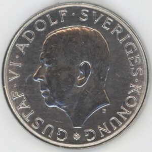 Suède 10 Kronor 1972 Anniversaire Gustav VI Adolf (ss-vz) en argent
