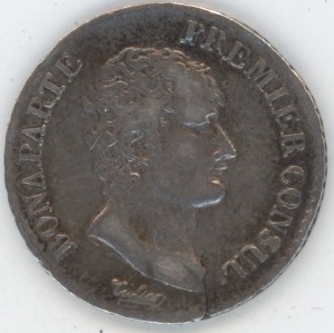 France ½ Franc L'AN 12 A Bonaparte Premier Consul (ss) en argent