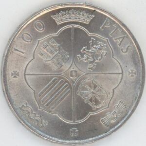 Espagne 100 Pesetas 1966 🟌(1968) Franco (vz) en argent