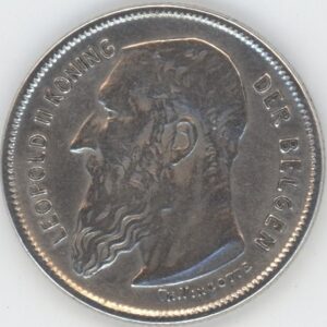 Belgique 2 Francs 1909 FL. Léopold II (ss) en argent