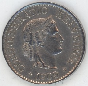 5 Centimes 1909 (fast unz)