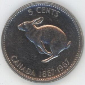 Canada 5 cents 1967 Élisabeth II Centenaire de la confédération du Canada (vz)