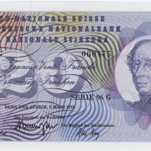 20 Francs 1973 (Général Dufour)