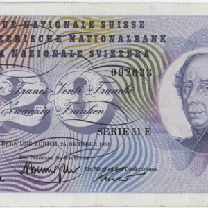 20 Francs 1961 (Général Dufour)