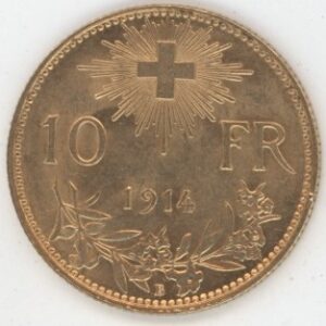 Vreneli 10 Francs OR 1914 (vz)
