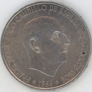 Espagne 100 Pesetas 1966 🟌(1967) Franco (ss-vz) en argent