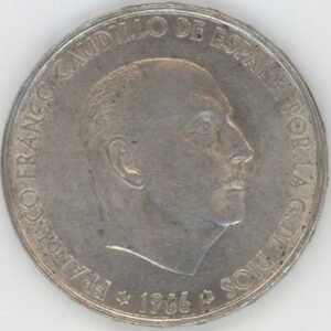 Espagne 100 Pesetas 1966 🟌(1966) Franco (ss-vz) en argent