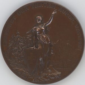 Médaille de Tir Eigenössisches Schützenfest Glarus 1892 (ss-vz) Cuivre