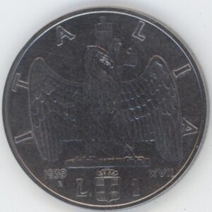 Italie 1 Lira 1939 R XVII magnétique Vittorio Emanuele III (vz)
