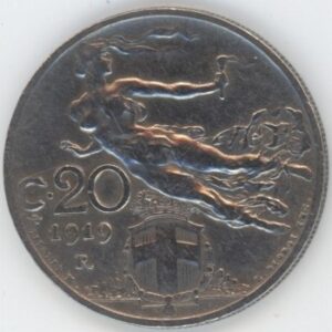 Italie 20 Centesimi 1919 R Victor-Emmanuel III (ss)