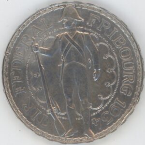 Ecus de Tir 5 Francs 1934 Fribourg (vz) en argent