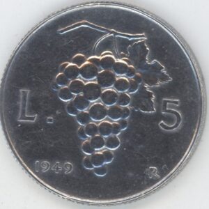 Italie 5 Lire 1949 R (ss)