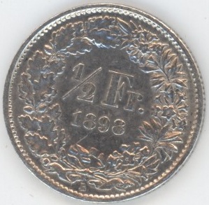 50 Centimes 1898 (ss+)