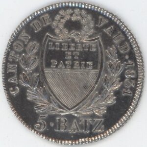 Vaud 5 Batz 1831 (ss+) en argent