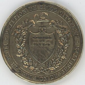 Médaille Vaud 1845 Pétition de 32000 citoyens pour l’expulsion des jésuites (ss+)