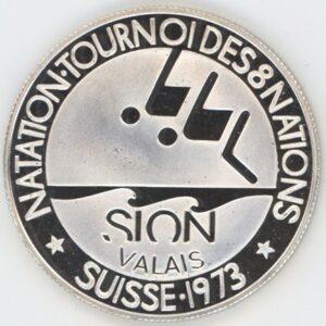 Médaille Valais Sion Natation Tournois des 8 Nations (vz-unz) en argent