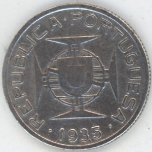 Mozambique Colonie de l'Empire Portugais 2,5 Escudos 1935 (ss) en argent