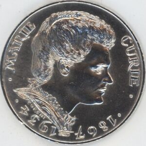 France 100 Francs 1984 Marie Curie (ss+) en argent