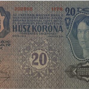 Autriche Banque Austro-Hongroise 20 Kronen 1913