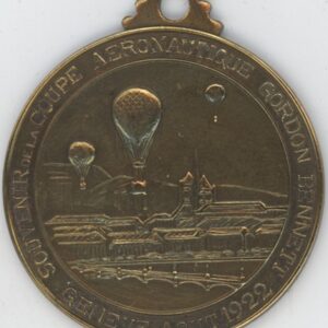 Médaille Souvenir coupe Aéronautique Gordon Bennett Genève 1922 (ss-vz)