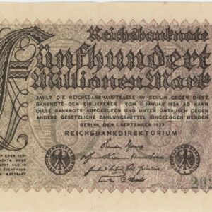 Germany Reichsbanknote 500 Millionen Mark 1923