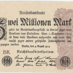 Germany Reichsbanknote 2 Millionen Mark 1923
