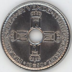Norvège 1 Krone 1950 Haakon VII (vz-unz)