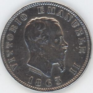 Italie 1 Lire 1863 MBN Victor Emmanuel II (ss) en argent