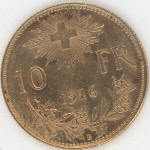 Vreneli 10 Francs OR 1916 (vz)