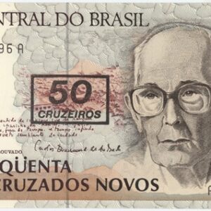 Brésil 50 Cruzeiros sur 50 Cruzados Novos ND (1990) Neuf
