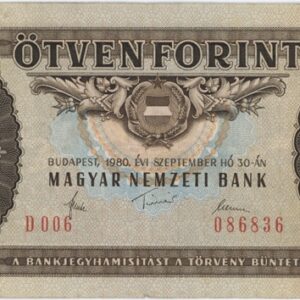 Hongrie 50 Forint 1980