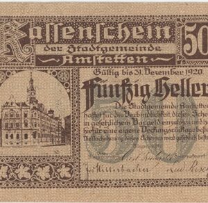 Autriche Amstetten 50 Heller 1920