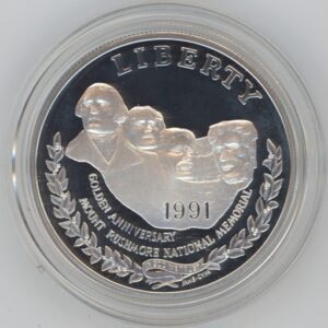 USA 1 Dollar 1991 S Mount Rushmore (Belle Épreuve) en argent