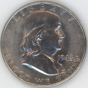 USA Half Dollar 1948 D Franklin (ss+) en argent