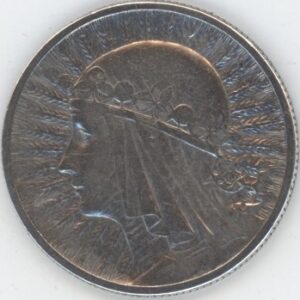 Pologne 2 Zlotys 1932 tête de femme (ss) en argent