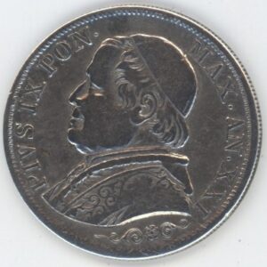Vatican 1 Lira 1866-XXI R Pius IX (s-ss) en argent