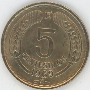 Chili 5 Centesimos 1969 (ss)