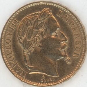 France 20 Francs OR 1867 A Napoléon III Tête laurée (ss-vz)