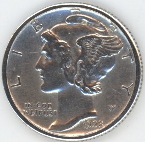 USA Mercury Dime 1928 (ss+) en argent