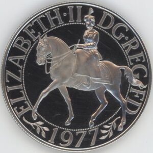 Grande-Bretagne 25 New Pence 1977 Jubilé d'argent de règne (vz) en argent