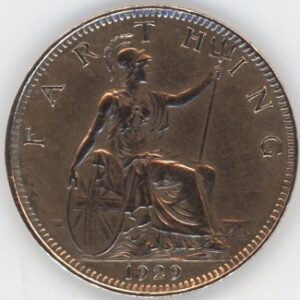 Grande-Bretagne Farthing 1929 George V (ss)