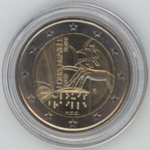 Italie 2 Euro 2009 Louis Braille (-unz)