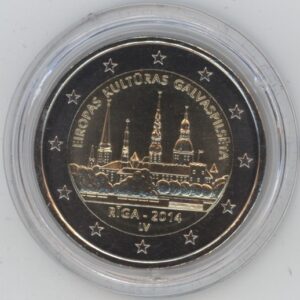 Lettonie 2 Euros 2014 Riga capitale européenne de la culture (unz)