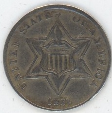 USA 3 cents 1861 (ss) en argent
