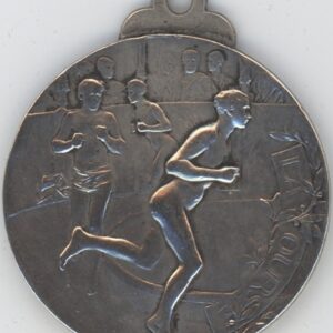 Médaille 1899 Concours Athlétique Grenoble Course 100 M. 1er en 12" (ss) en argent