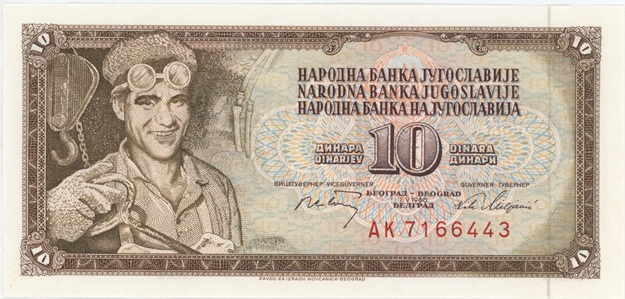 Yougoslavie 10 Dinara 1968